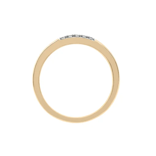 Diamond Accent Line Ring In 14K Yellow Gold