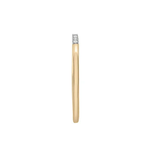 Diamond Accent Line Ring In 14K Yellow Gold