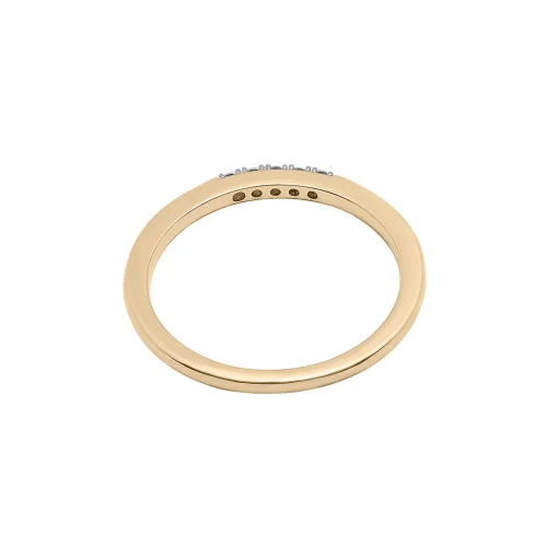 Diamond Accent Line Ring In 14K Yellow Gold