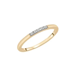 Diamond Accent Line Ring In 14K Yellow Gold