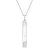 Diamond Accent Long Stick Pendant In 10K White Gold