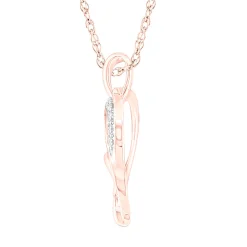 Diamond Accent Love Heart Pendant In 10K Rose Gold