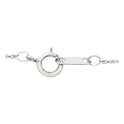 Diamond Accent Mom Necklace In 10K White Gold