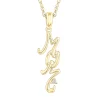 Diamond Accent Mom Pendant In 10K Yellow Gold