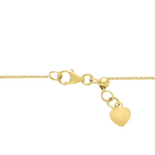 Diamond Accent Multi-Charm Necklace In 10K Yellow Gold