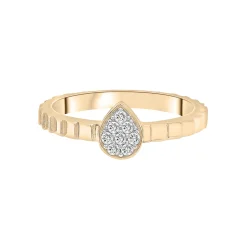 Diamond Accent Pear Cluster Ring In Vermeil