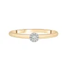 Diamond Accent Round Halo Ring In 14K Yellow Gold