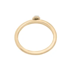 Diamond Accent Round Halo Ring In 14K Yellow Gold