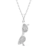 Diamond Accent Sunglasses Pendant In 10K White Gold