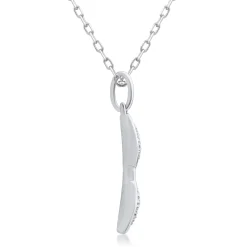 Diamond Accent Sunglasses Pendant In 10K White Gold