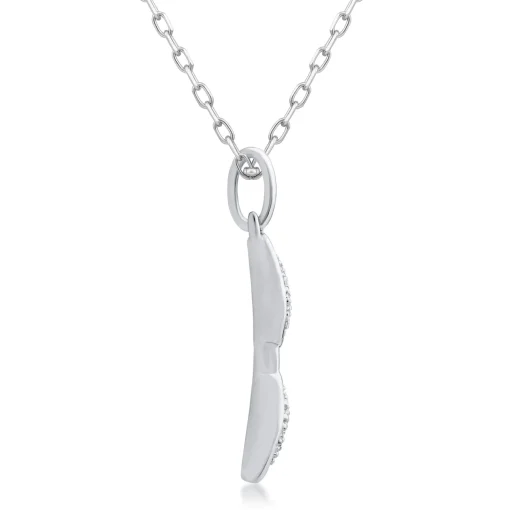 Diamond Accent Sunglasses Pendant In 10K White Gold