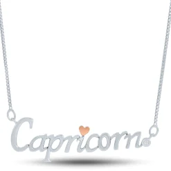 Diamond Accent Zodiac Pendant In And 14K Rose Gold