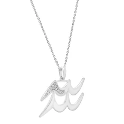 Diamond Accent Zodiac Pendant In