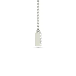 Diamond And Blue Sapphire Bar Pendant In 14K White Gold (1/7 Ct. Tw.)