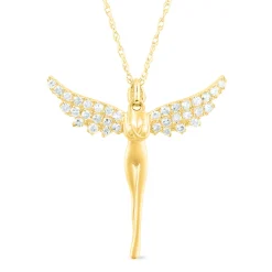 Diamond Angel Pendant In 14K Gold (1/4 Ct. Tw.)