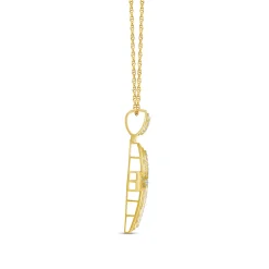 Diamond Ankh Pendant In 10K Yellow Gold (7/8 Ct. Tw.)