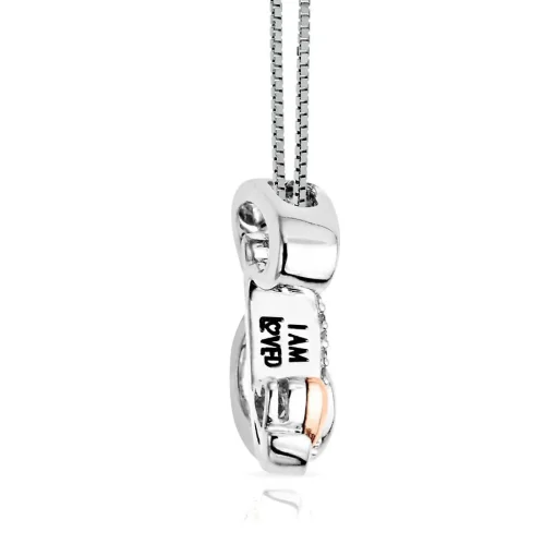 Diamond" B" Initial Necklace