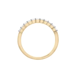 Diamond Baguette Horizontal Bar Ring In 14K Yellow Gold (1/7 Ct. Tw.)