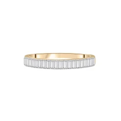 Diamond Baguette Vertical Bar Ring In 14K Yellow Gold (1/3 Ct. Tw.)