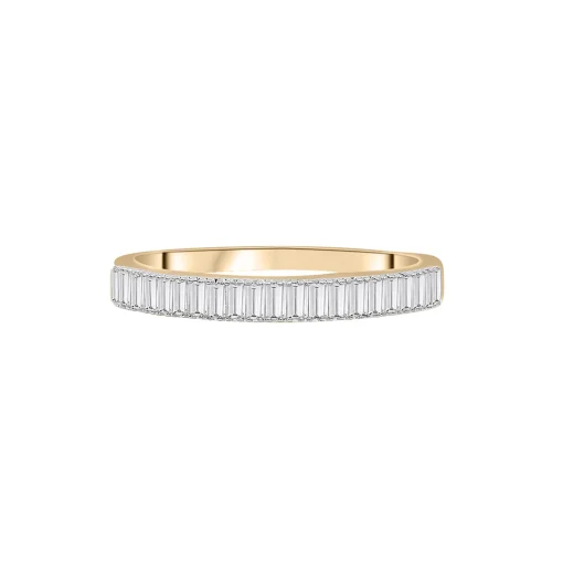 Diamond Baguette Vertical Bar Ring In 14K Yellow Gold (1/3 Ct. Tw.)