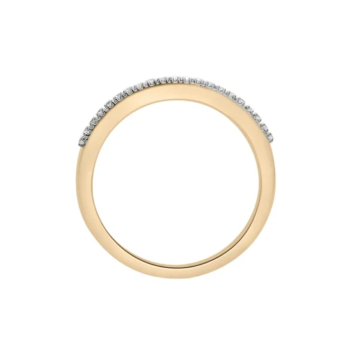 Diamond Baguette Vertical Bar Ring In 14K Yellow Gold (1/3 Ct. Tw.)