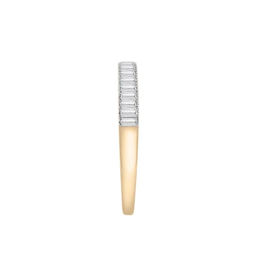 Diamond Baguette Vertical Bar Ring In 14K Yellow Gold (1/3 Ct. Tw.)
