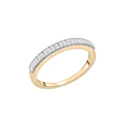 Diamond Baguette Vertical Bar Ring In 14K Yellow Gold (1/3 Ct. Tw.)