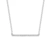 Diamond Bar Necklace In 10K White Gold (1/10 Ct. Tw.)