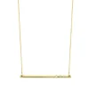 Diamond Bar Necklace In 10K Yellow Gold