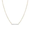 Diamond Bar Necklace In Vermeil (1/10 Ct. Tw.)