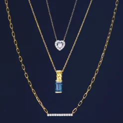 Diamond Bar Necklace In Vermeil (1/10 Ct. Tw.)