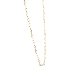 Diamond Bar Necklace In Vermeil (1/10 Ct. Tw.)