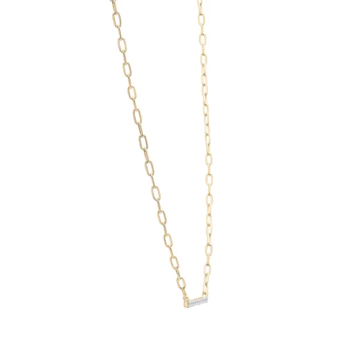 Diamond Bar Necklace In Vermeil (1/10 Ct. Tw.)