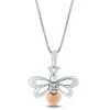 Diamond Bee Pendant In Sterling Silver
