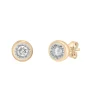 Diamond Bezel Illusion Earrings In Vermeil (1/10 Ct. Tw.)