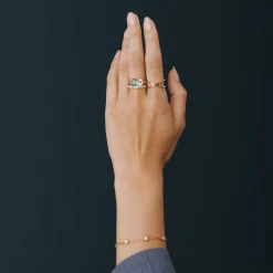 Diamond Bezel Paperclip Bracelet In Vermeil (1/10 Ct. Tw.)
