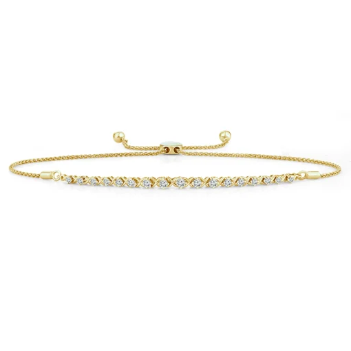 Diamond Bolo Bracelet In 10K Yellow Gold (1 Ct. Tw.)