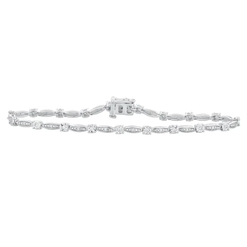 Diamond Bracelet In Sterling Silver (1/4 Ct. Tw.)