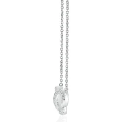Diamond Butterfly Necklace With Infinity Design In Sterling Silver (1/7 Ct. Tw.)