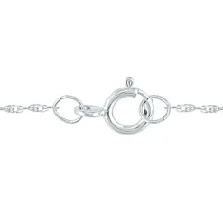 Diamond Circle Pendant With Heart In 10K White Gold (1/7 Ct. Tw.)