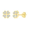 Diamond Clover Earrings In 10K Yellow Gold (1/10 Ct. Tw.)
