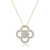 Diamond Clover Pendant In 14K Yellow Gold (1/3 Ct. Tw.)