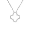 Diamond Clover Pendant In 10K White Gold (1/8 Ct. Tw.)