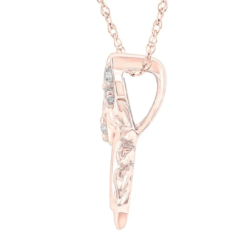 Diamond Crab Pendant In 10K Rose Gold