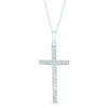 Diamond Cross Pendant In 14K White Gold (1/5 Ct. Tw.)