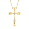 Diamond Cross Pendant In 10K Yellow Gold