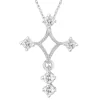 Diamond Cross Pendant In 10K White Gold (1/7 Ct. Tw.)