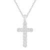 Diamond Cross Pendant In 10K White Gold (1/4 Ct. Tw.)
