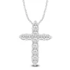 Diamond Cross Pendant In 14K White Gold (1/4 Ct. Tw.)