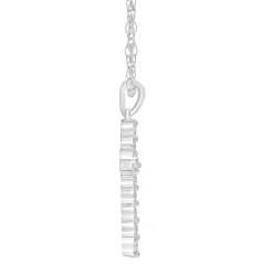 Diamond Cross Pendant In 10K White Gold (1/4 Ct. Tw.)